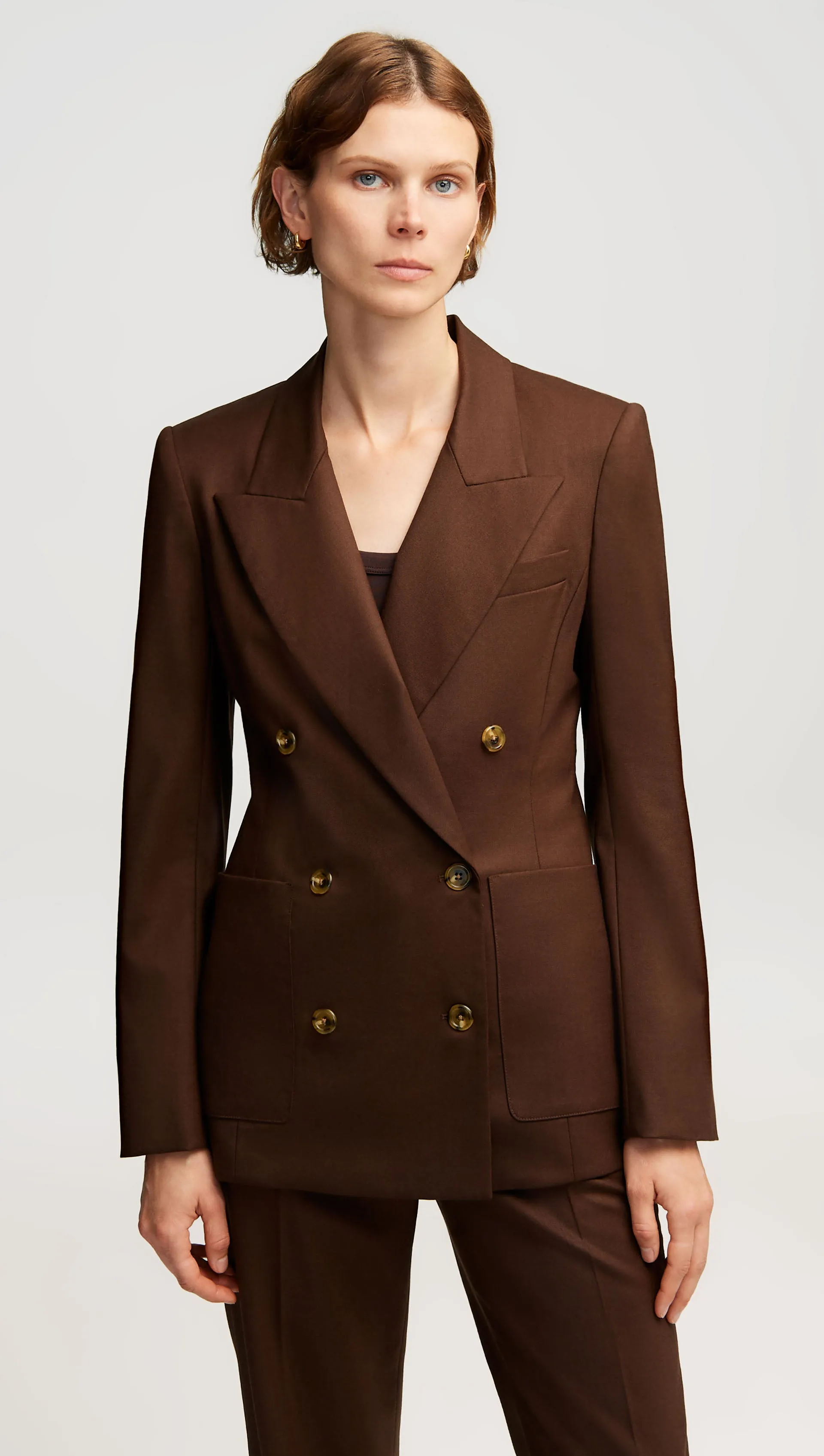 Chelsea Blazer in Seasonless Wool | Chocolate sold by Argent