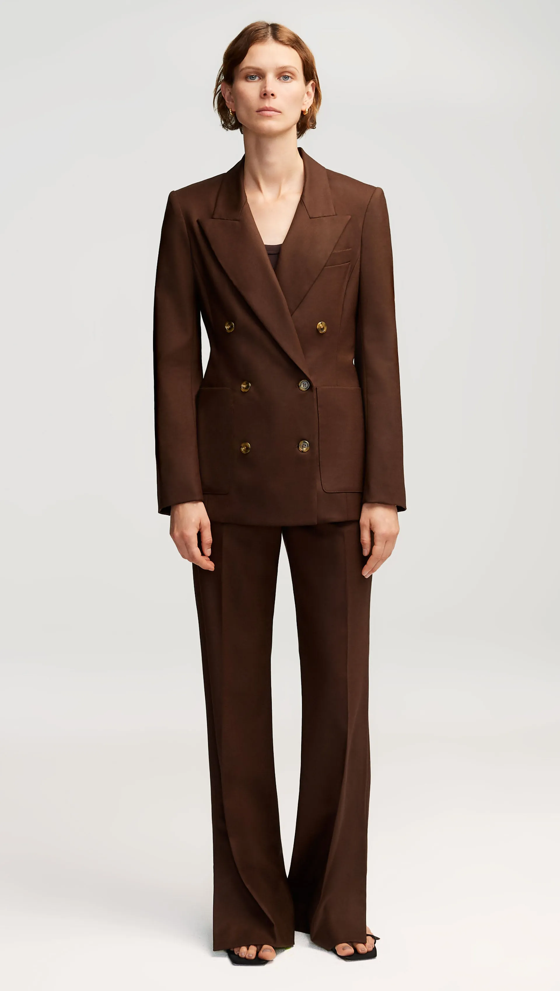 Chelsea Blazer in Seasonless Wool | Chocolate sold by Argent product image thumbnail 3