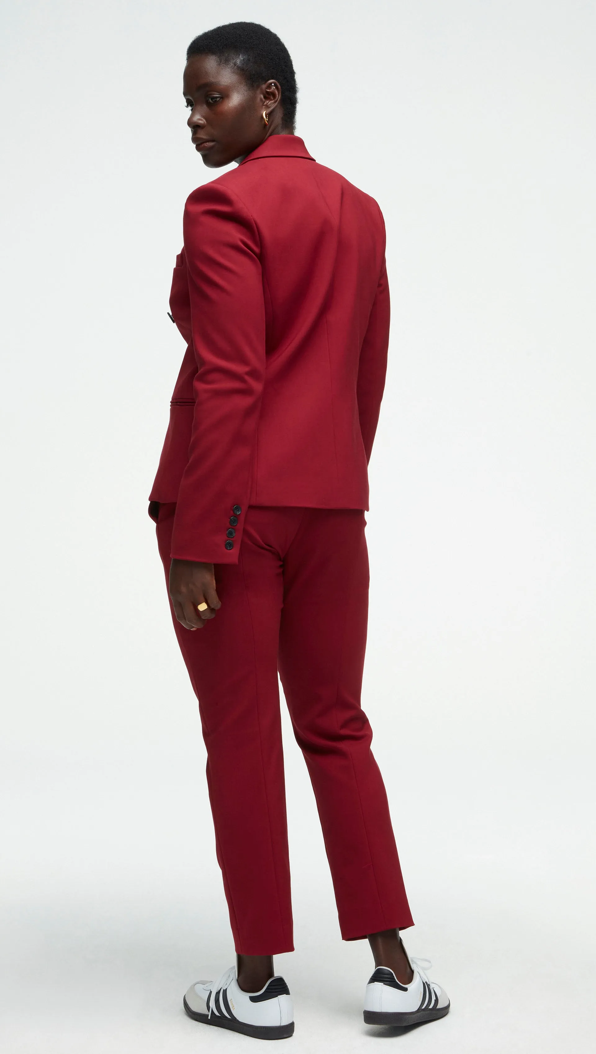 Crossover Blazer in Performance Cotton | Merlot sold by Argent product image thumbnail 4