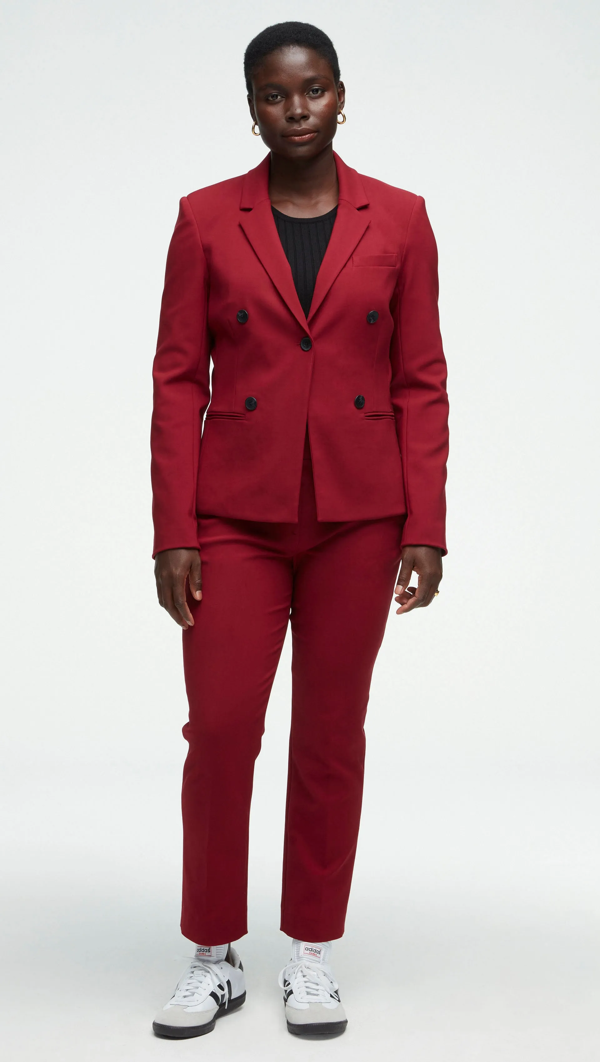 Crossover Blazer in Performance Cotton | Merlot sold by Argent product image thumbnail 2