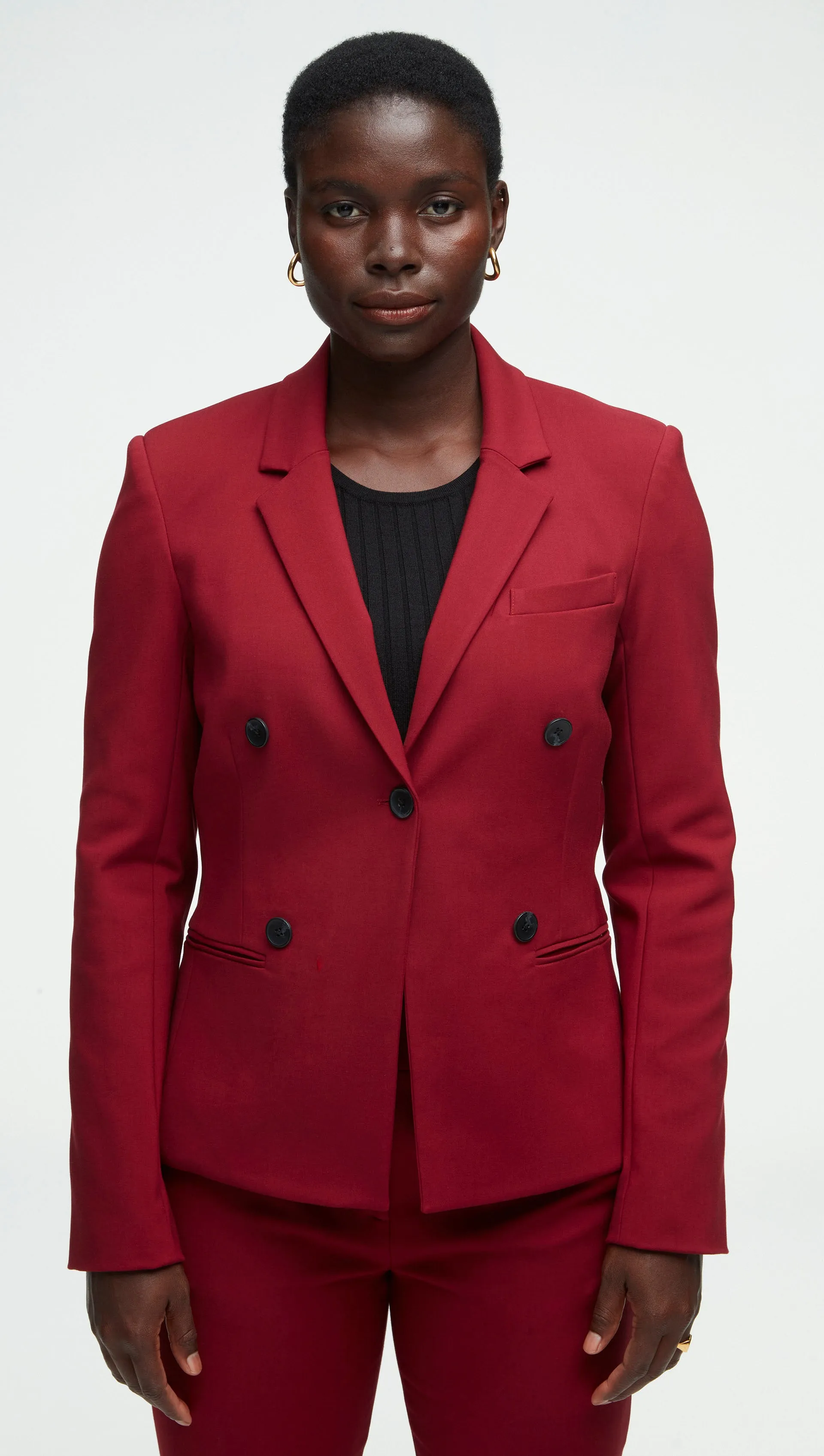 Crossover Blazer in Performance Cotton | Merlot sold by Argent