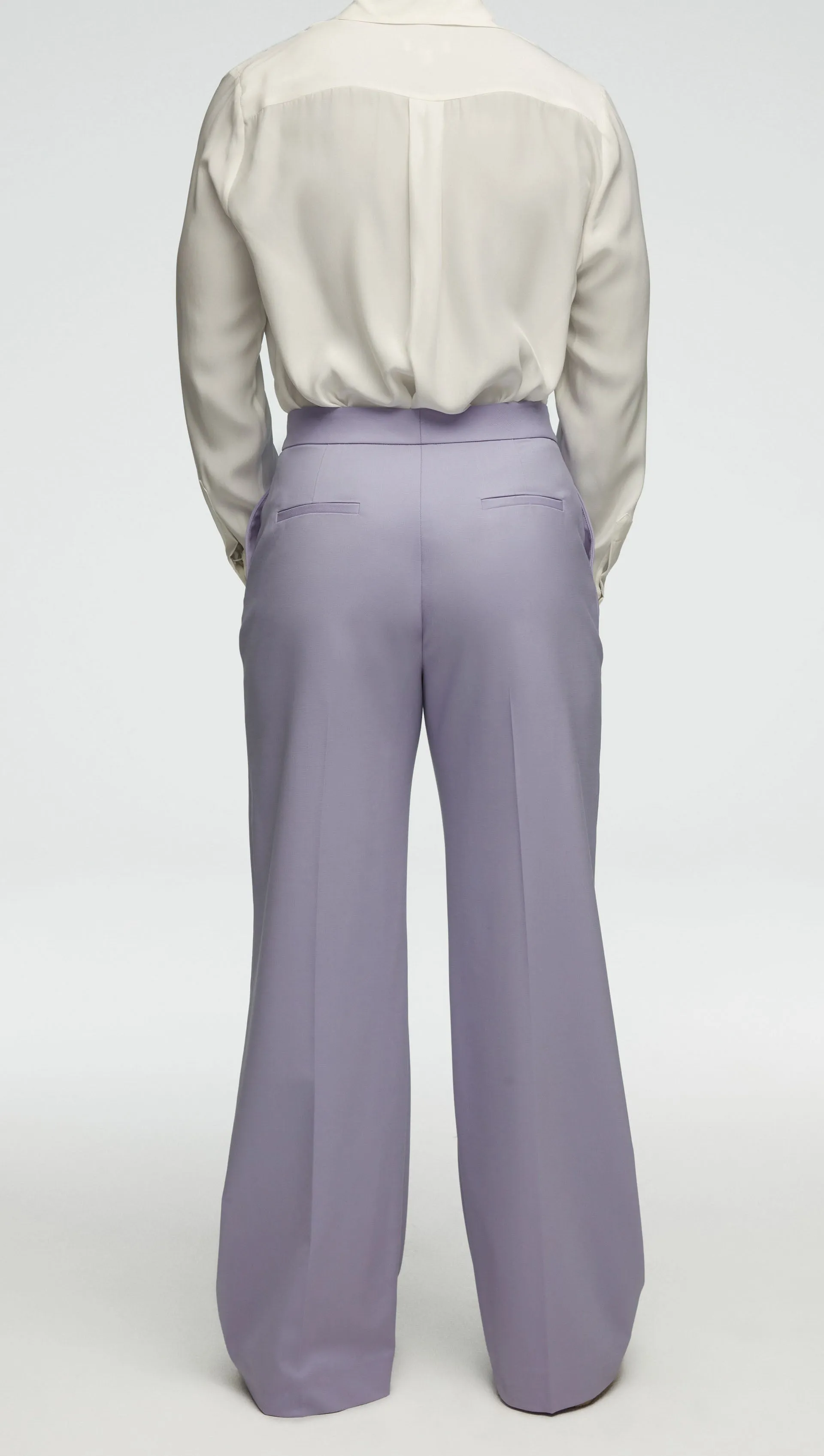 Wide Leg Trouser in Seasonless Wool | Lilac sold by Argent product image thumbnail 4