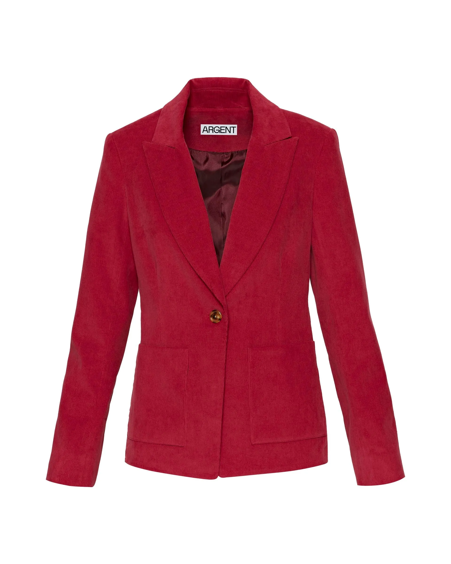 Patch Pocket Blazer in Corduroy | Raspberry sold by Argent product image thumbnail 5
