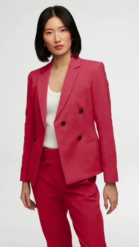 Crossover Blazer in Performance Cotton | Raspberry sold by Argent