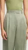 Pleated Trouser in Seasonless Wool | Sage sold by Argent