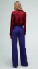 Wide Leg Trouser in Seasonless Wool  | Purple sold by Argent