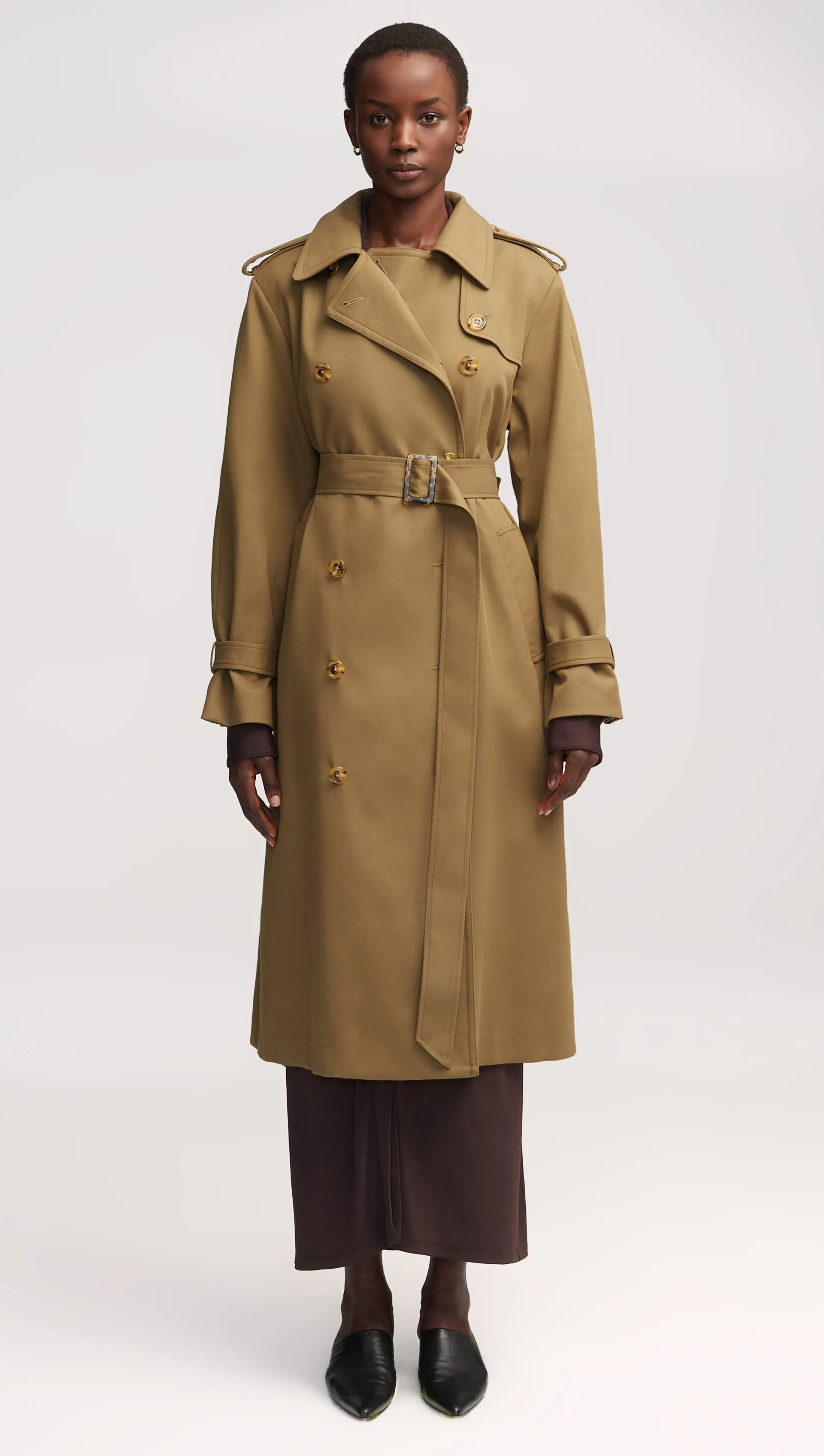 Work Trench in Cotton Twill | Khaki Green sold by Argent