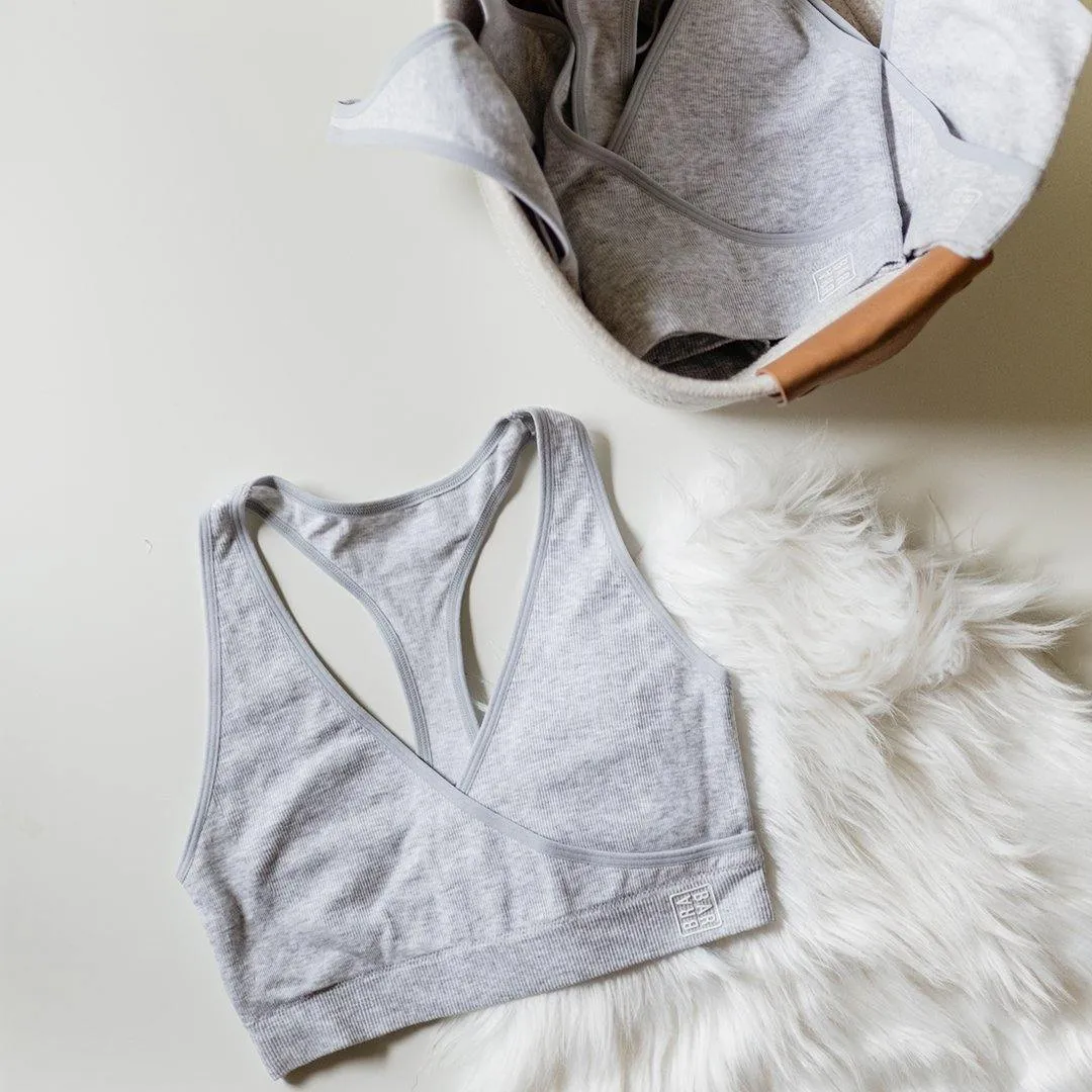 COTTON STRETCH RIB RACERBACK BRA sold by BraBar