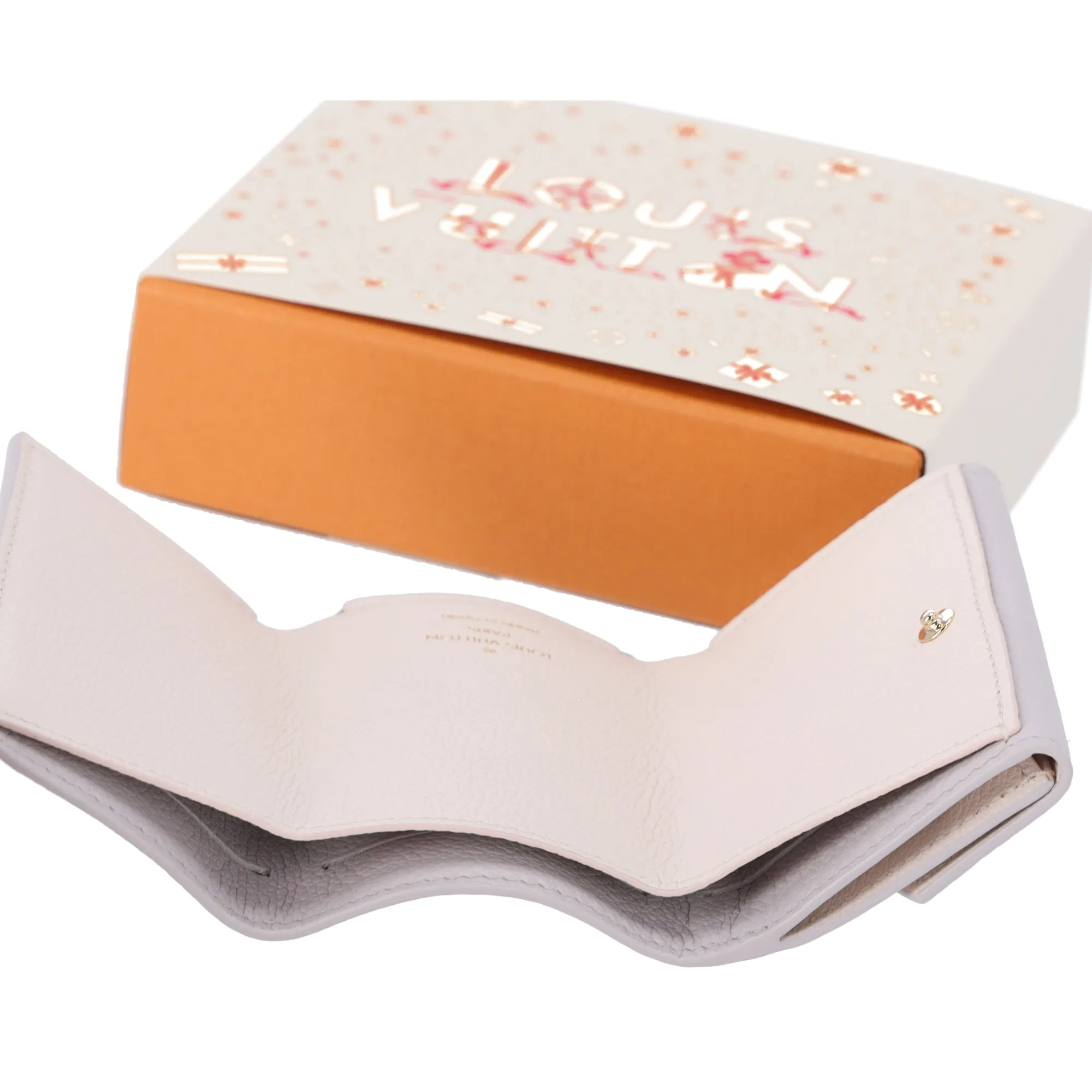 Louis Vuitton M82741 Lock Mini Lockme Small Trifold Wallet Beige Grey Gift Box sold by Gaby's Bags product image thumbnail 3