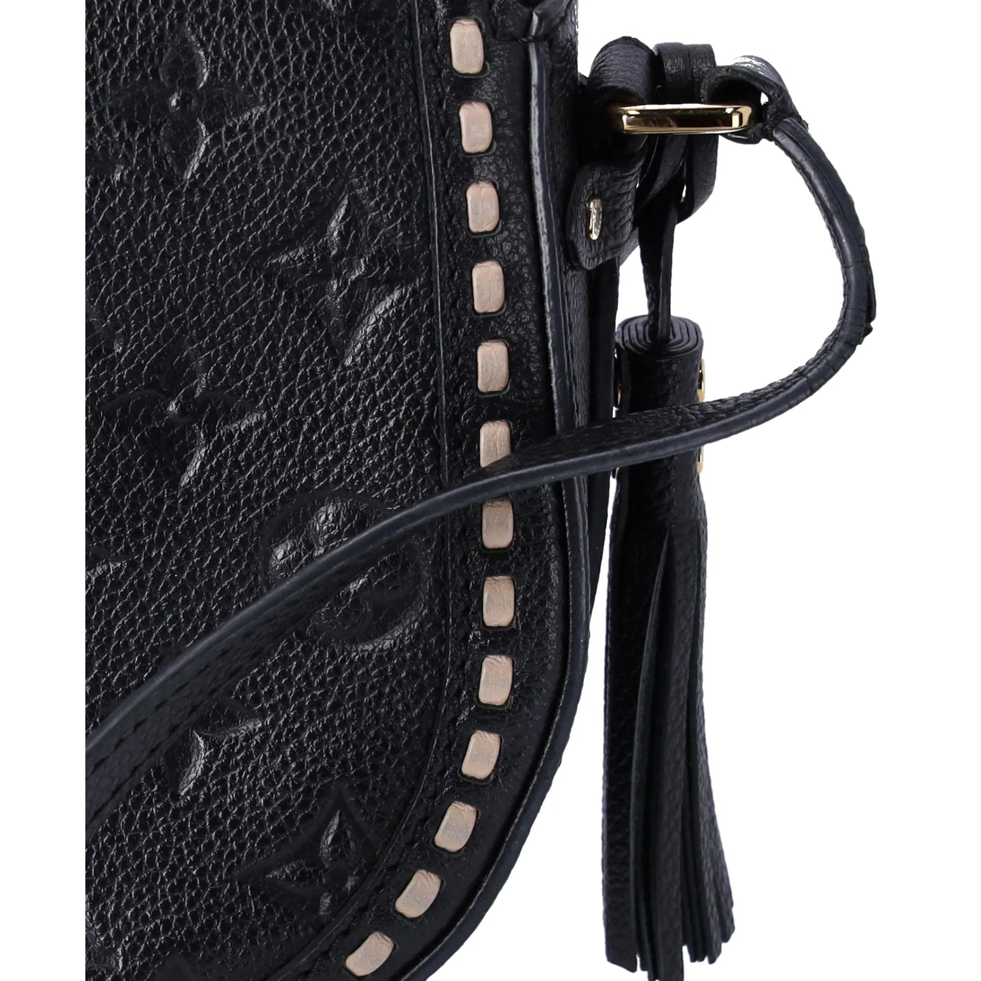 Louis Vuitton Juno Monogram Empreinte M43143 Noir Black Saddle Crossbody sold by Gaby's Bags product image thumbnail 4