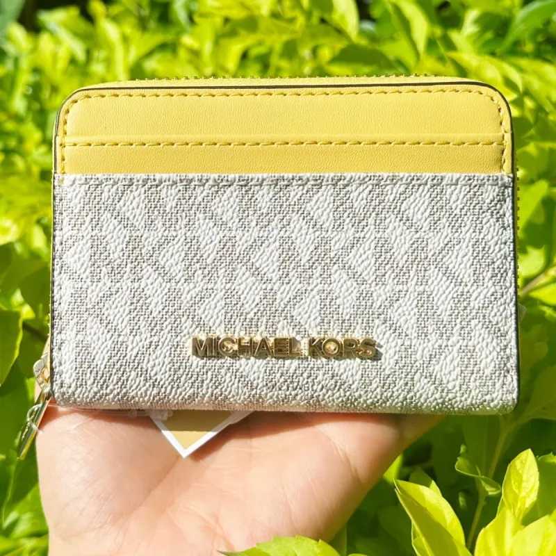 Michael Kors JetSet Travel Medium CardCase Wallet DaffodilYellow made by Michael Kors