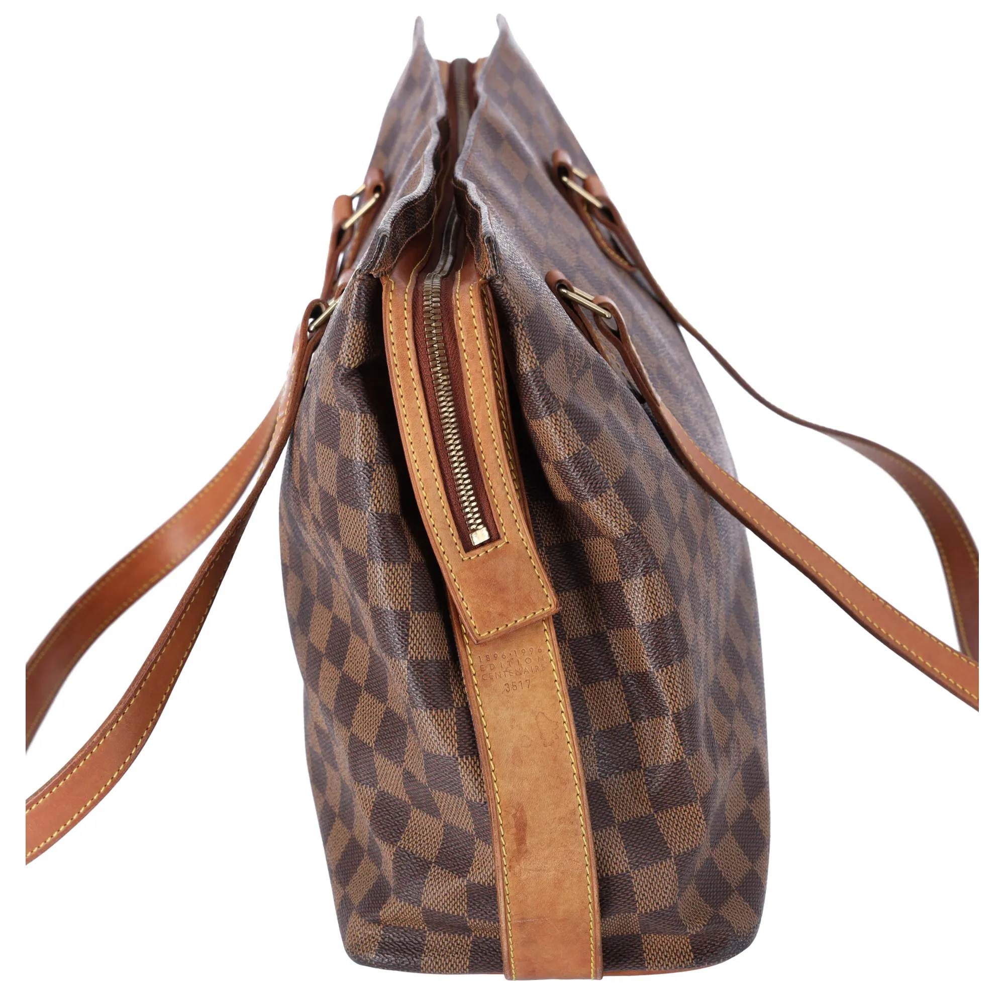 Louis Vuitton Columbine GM Brown Damier Ebene N99037 Large Zip Tote sold by Gaby's Bags product image thumbnail 5