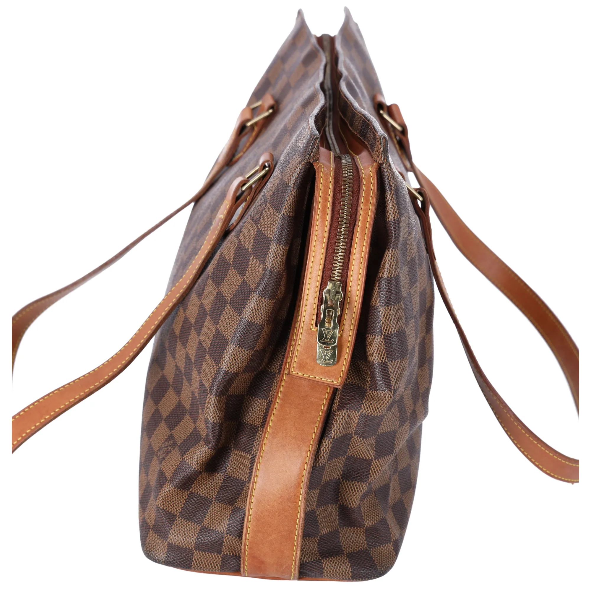 Louis Vuitton Columbine GM Brown Damier Ebene N99037 Large Zip Tote sold by Gaby's Bags product image thumbnail 3