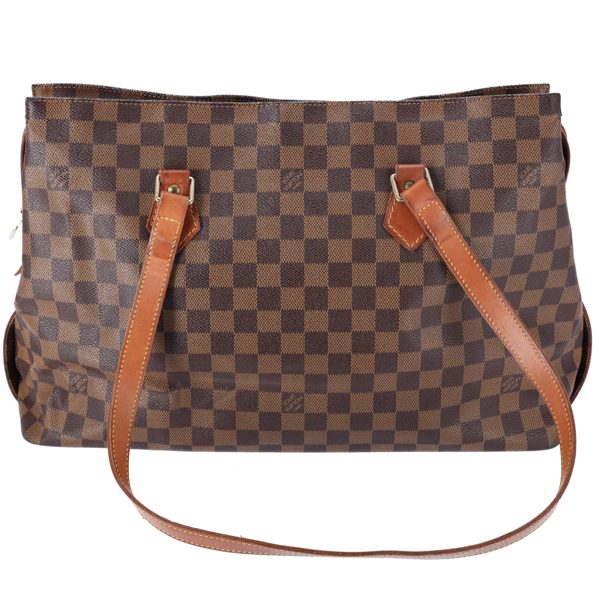 Louis Vuitton Columbine GM Brown Damier Ebene N99037 Large Zip Tote sold by Gaby's Bags product image thumbnail 4