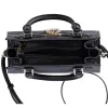 Michael Kors Hamilton Small Satchel Crossbody Exotic MK Black Signature sold by Gaby's Bags