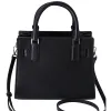 Michael Kors Hamilton Small Satchel Crossbody Exotic MK Black Signature sold by Gaby's Bags