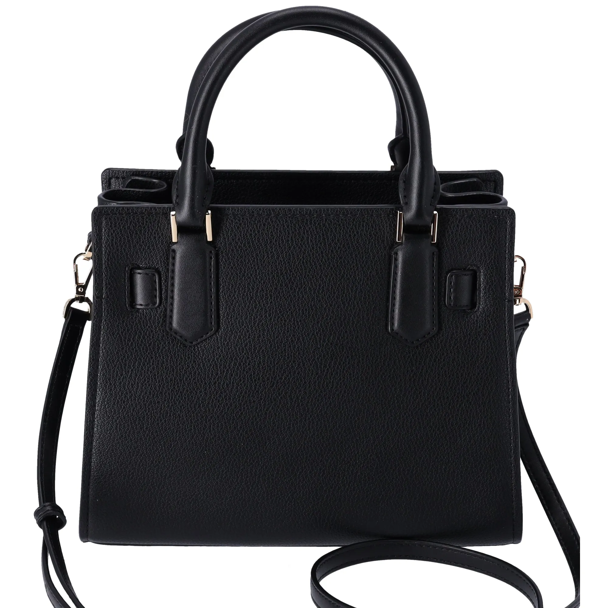 Michael Kors Hamilton Small Satchel Crossbody Exotic MK Black Signature sold by Gaby's Bags product image thumbnail 4