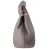 PRADA Vitello Phenix Logo Hobo Shoulder Tote Taupe Pebbled Leather 1BC051 sold by Gaby's Bags