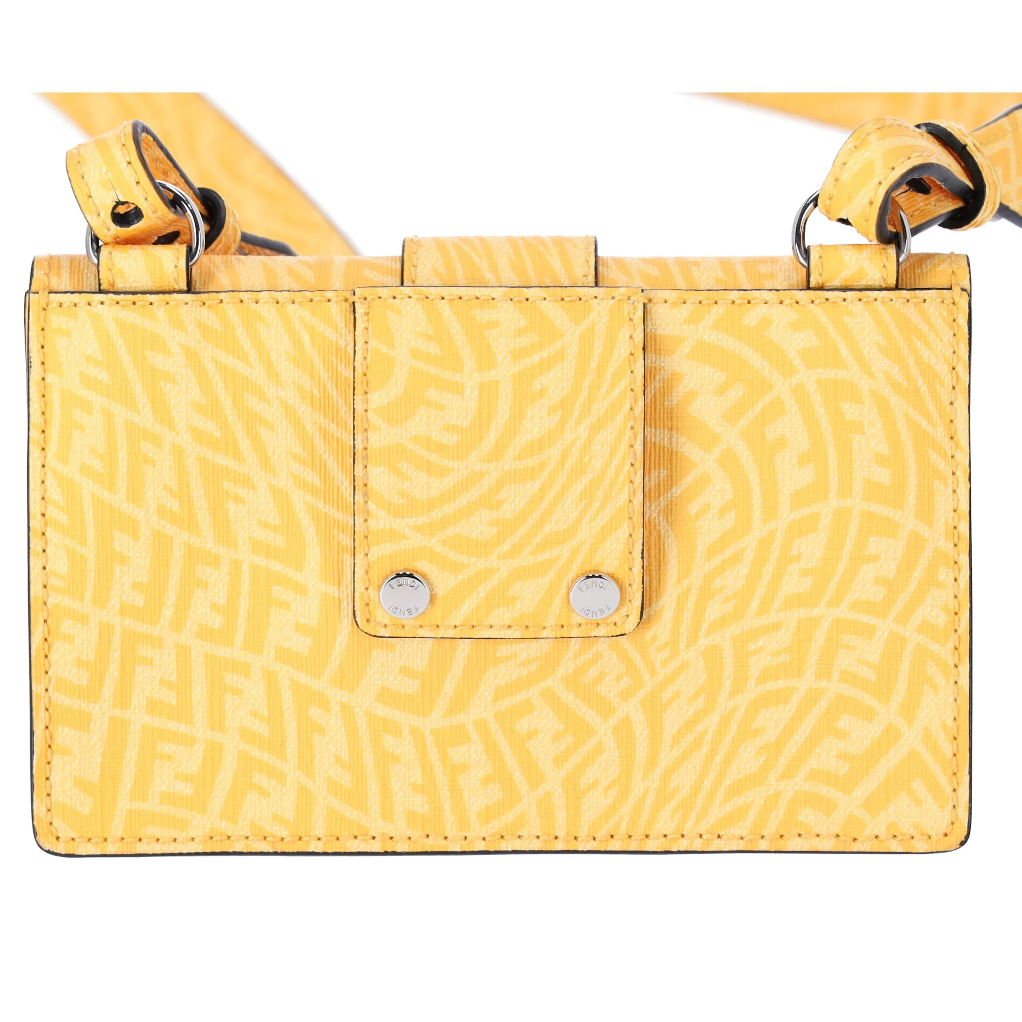 Fendi x Sarah Coleman Mimosa Canvas FF Vertigo Baguette Belt Pouch Yellow sold by Gaby's Bags product image thumbnail 3