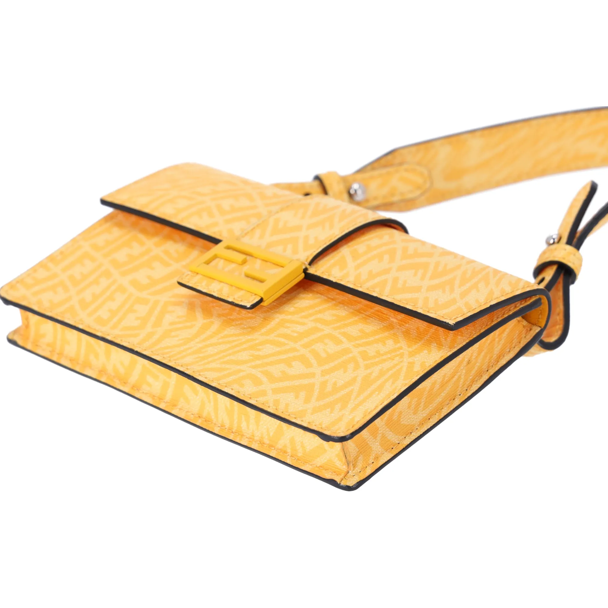 Fendi x Sarah Coleman Mimosa Canvas FF Vertigo Baguette Belt Pouch Yellow sold by Gaby's Bags product image thumbnail 5