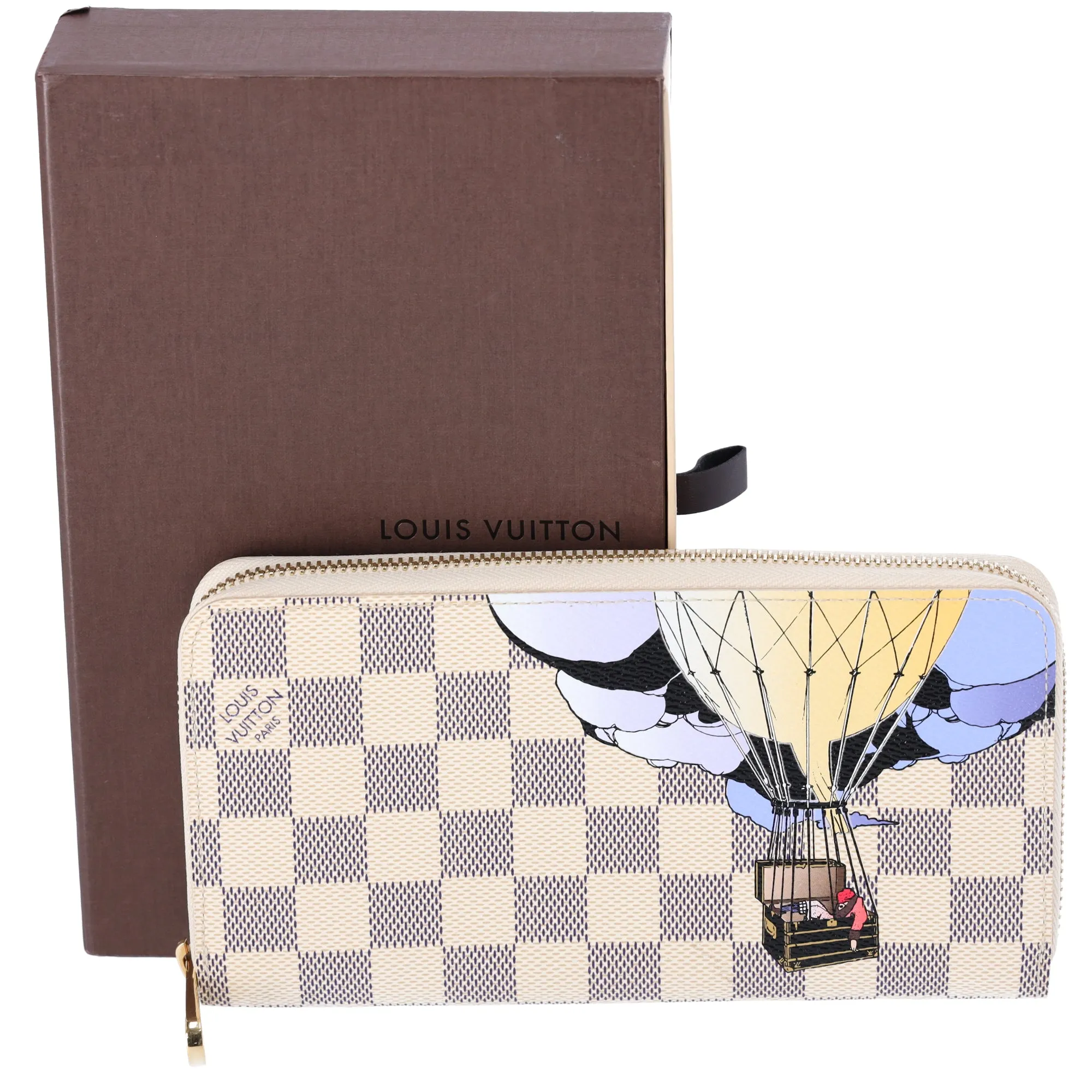 Louis Vuitton Zippy Wallet Long Wallet N63006 Damier Azur Hot Balloons sold by Gaby's Bags