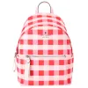 Kate Spade New York Chelsea Gingham Check Print Nylon Medium Backpack Pink Multi sold by Gaby's Bags
