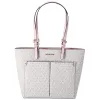 Michael Kors Jet Set Travel Medium Double Pocket Tote Vanilla MK Blush Pink sold by Gaby's Bags