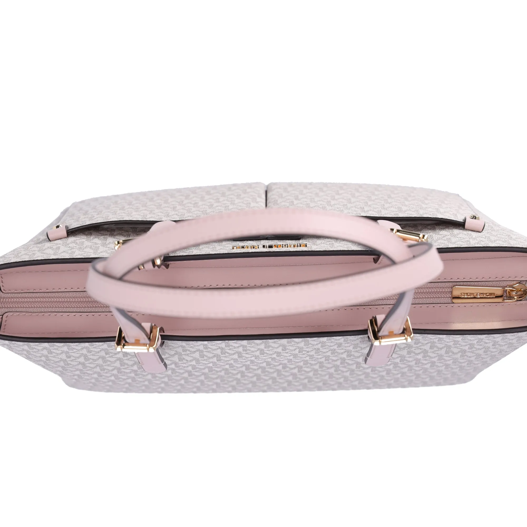 Michael Kors Jet Set Travel Medium Double Pocket Tote Vanilla MK Blush Pink sold by Gaby's Bags product image thumbnail 4