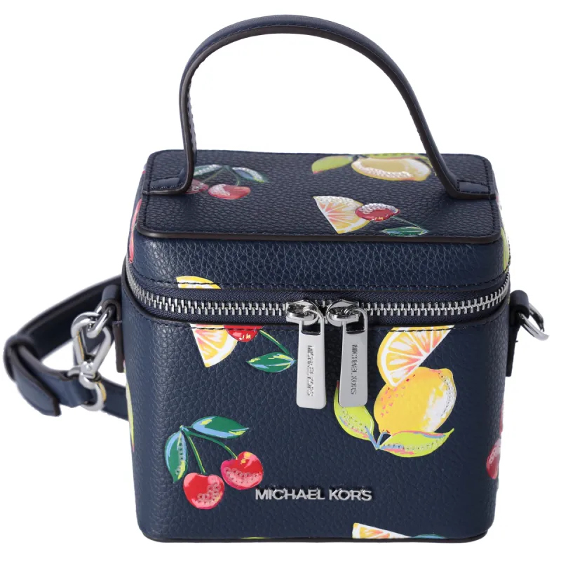 Michael Kors Sandrine Small Sequined Lemon Print Crossbody Bag Vanity Case sold by Gaby's Bags