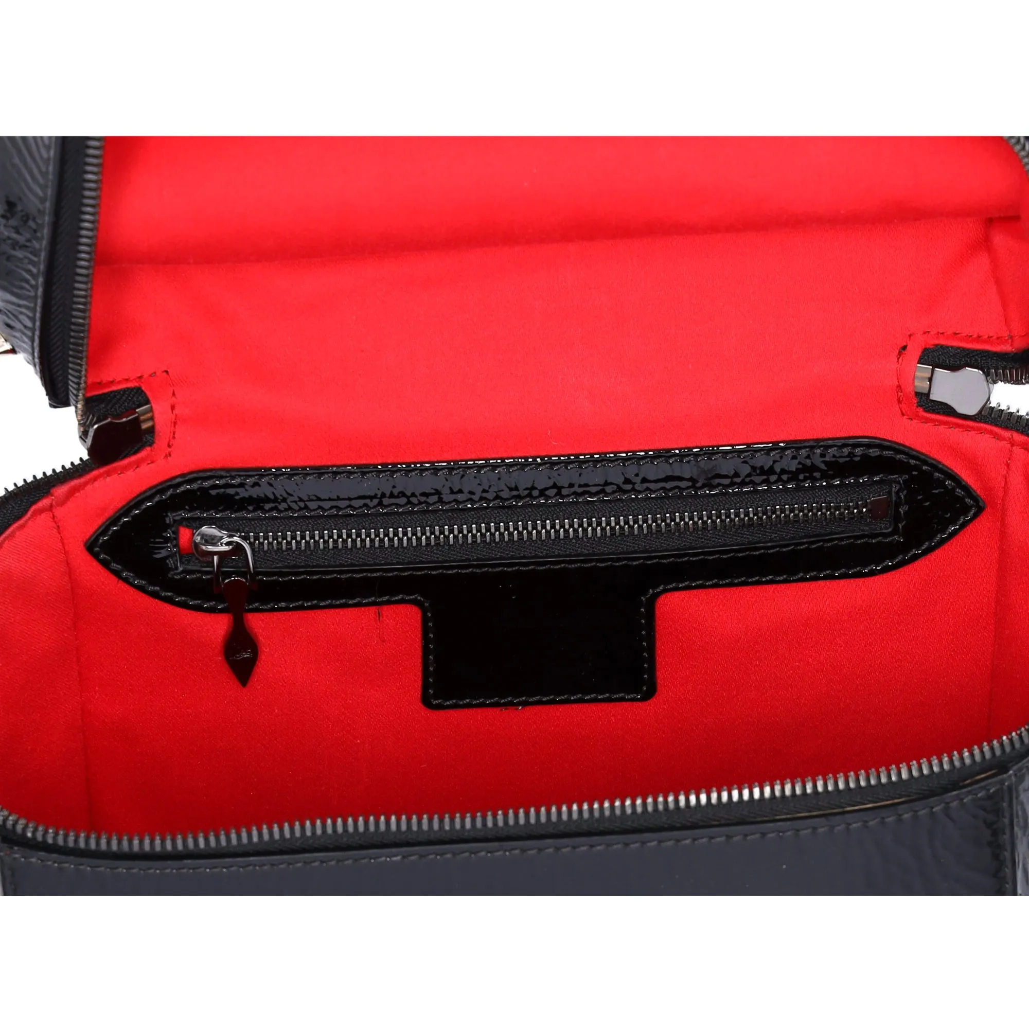 Christian Louboutin Textured Patent Calfskin Rubylou Backpack Black sold by Gaby's Bags product image thumbnail 4