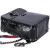 Christian Louboutin Textured Patent Calfskin Rubylou Backpack Black sold by Gaby's Bags