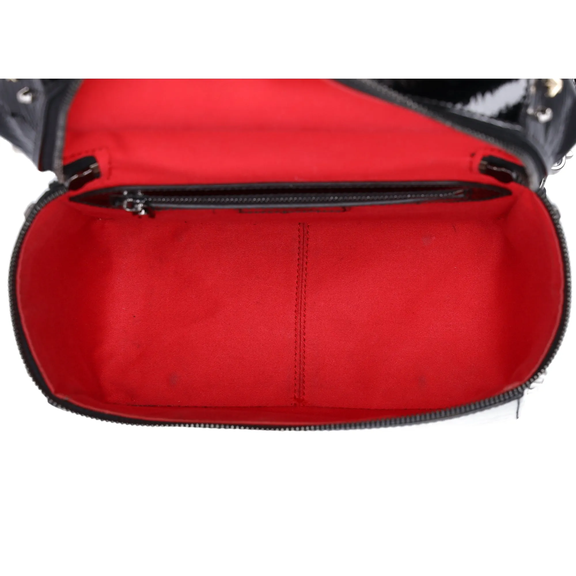 Christian Louboutin Textured Patent Calfskin Rubylou Backpack Black sold by Gaby's Bags product image thumbnail 3