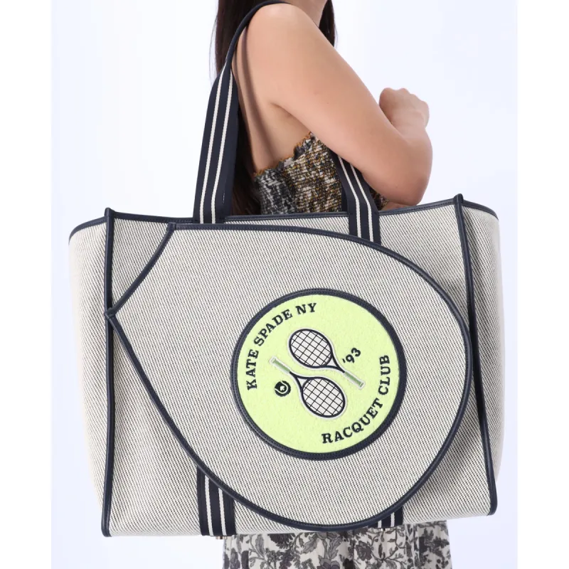 Kate Spade Grand Slam Racquet Club Courtside Canvas Large Tennis Tote Bag sold by Gaby's Bags