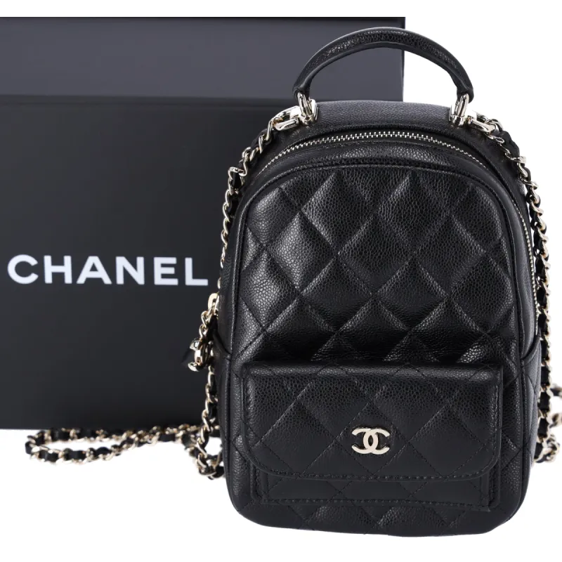CHANEL Caviar Quilted CC Mini Classic Backpack Black Convertible Crossbody sold by Gaby's Bags