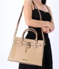 Michael Kors Hamilton Medium Satchel Crossbody Camel Pebbled Leather sold by Gaby's Bags