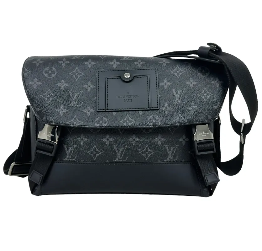 Louis Vuitton Men’s Messenger Voyage Pm Shoulder Bag Monogram Eclipse Black Gray sold by Gaby's Bags