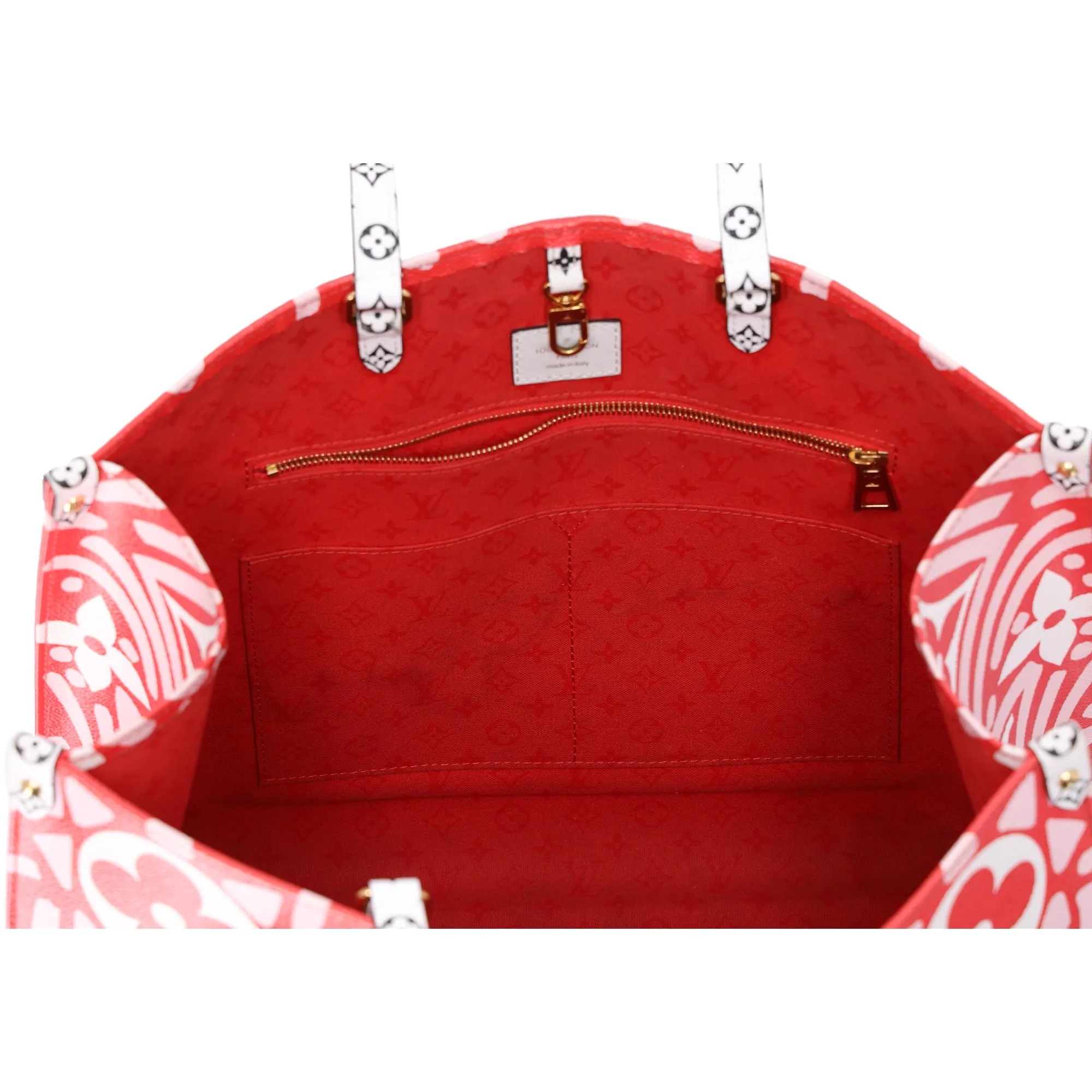 Louis Vuitton Red Pink Monogram Canvas Crafty Onthego GM Tote Bag sold by Gaby's Bags product image thumbnail 2