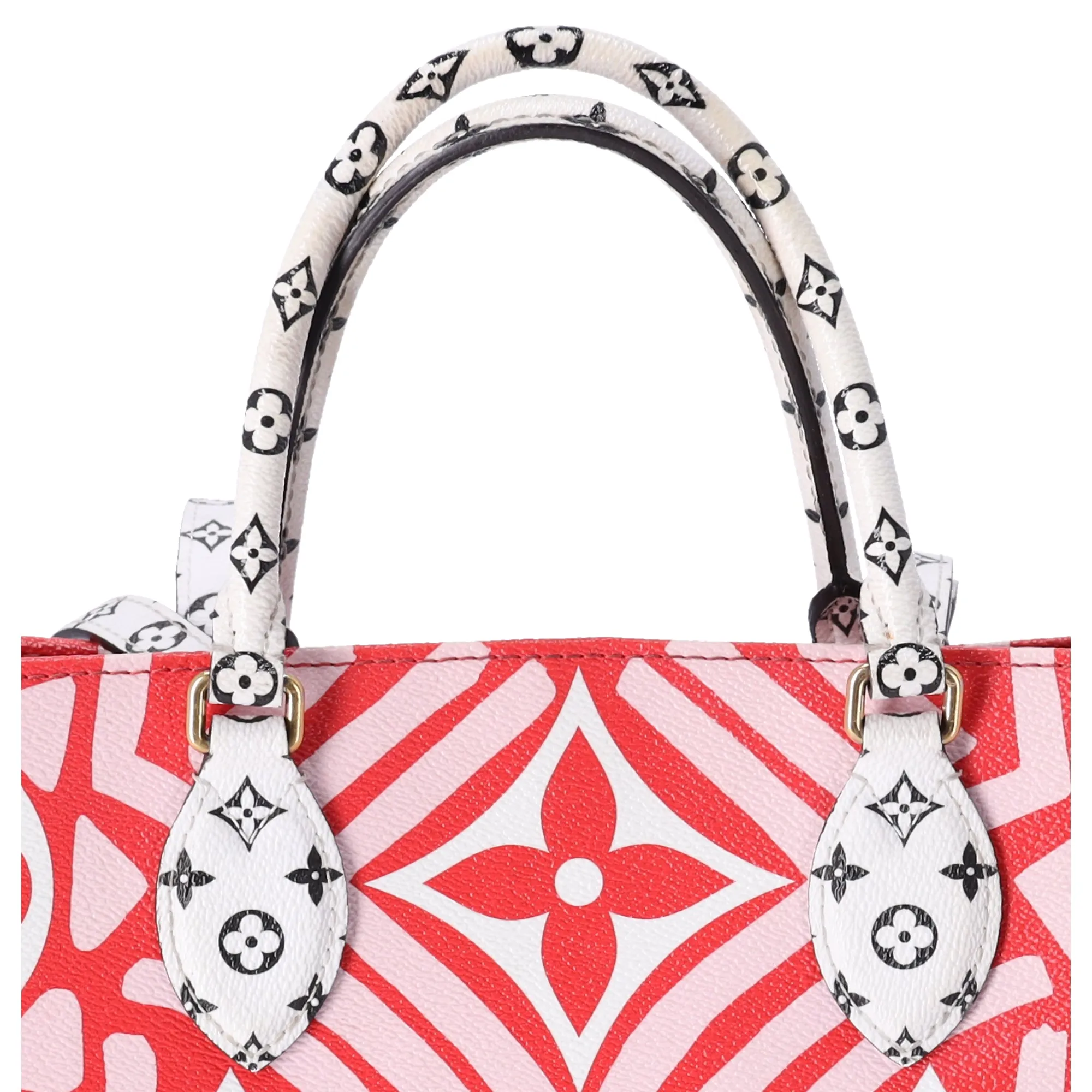 Louis Vuitton Red Pink Monogram Canvas Crafty Onthego GM Tote Bag sold by Gaby's Bags product image thumbnail 3
