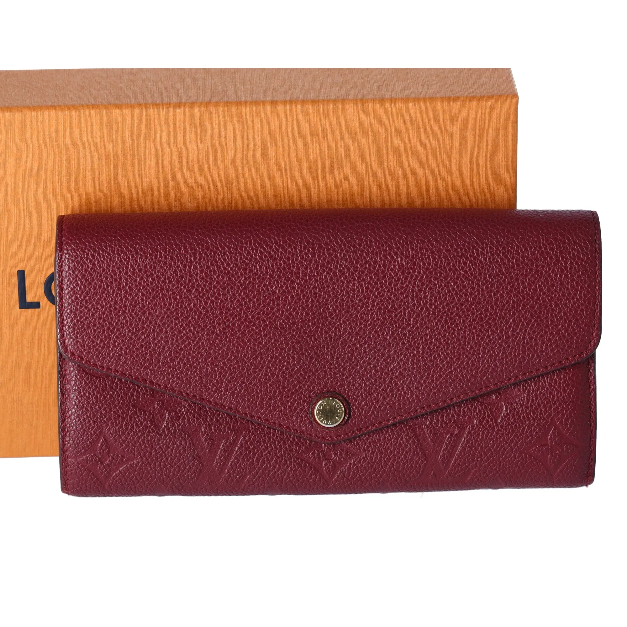 Louis Vuitton Portefeuille Sarah Monogram Empreinte Long Wallet M62213 Raisin sold by Gaby's Bags