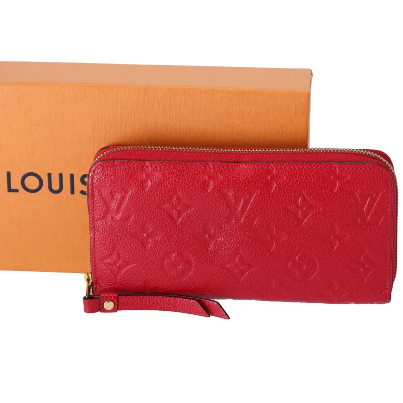 Louis Vuitton Zippy Wallet Monogram Empreinte Long Wallet M61865 Cerise sold by Gaby's Bags