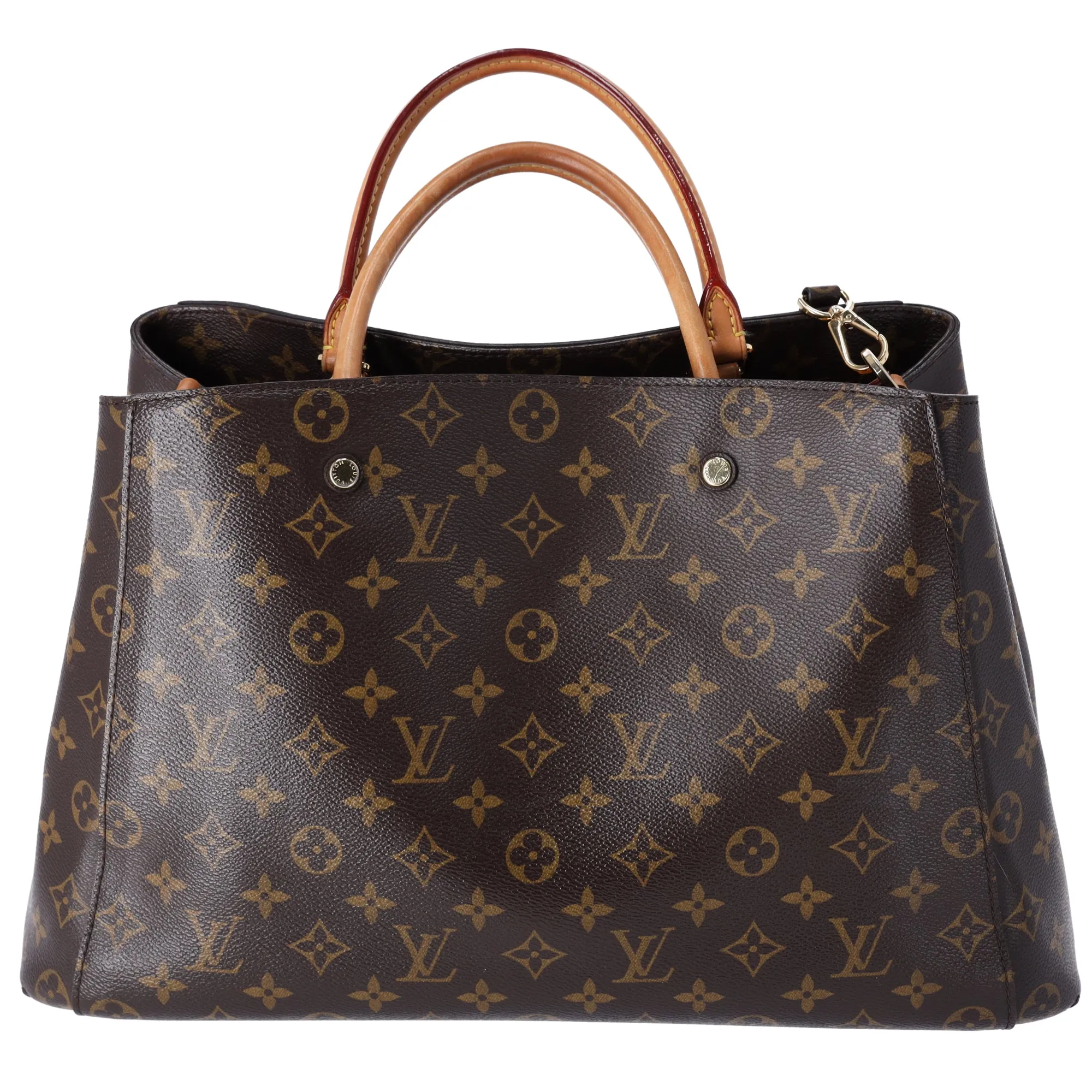 Louis Vuitton Montaigne GM Satchel Brown Monogram Top Handle Handbag M41067 sold by Gaby's Bags product image thumbnail 5