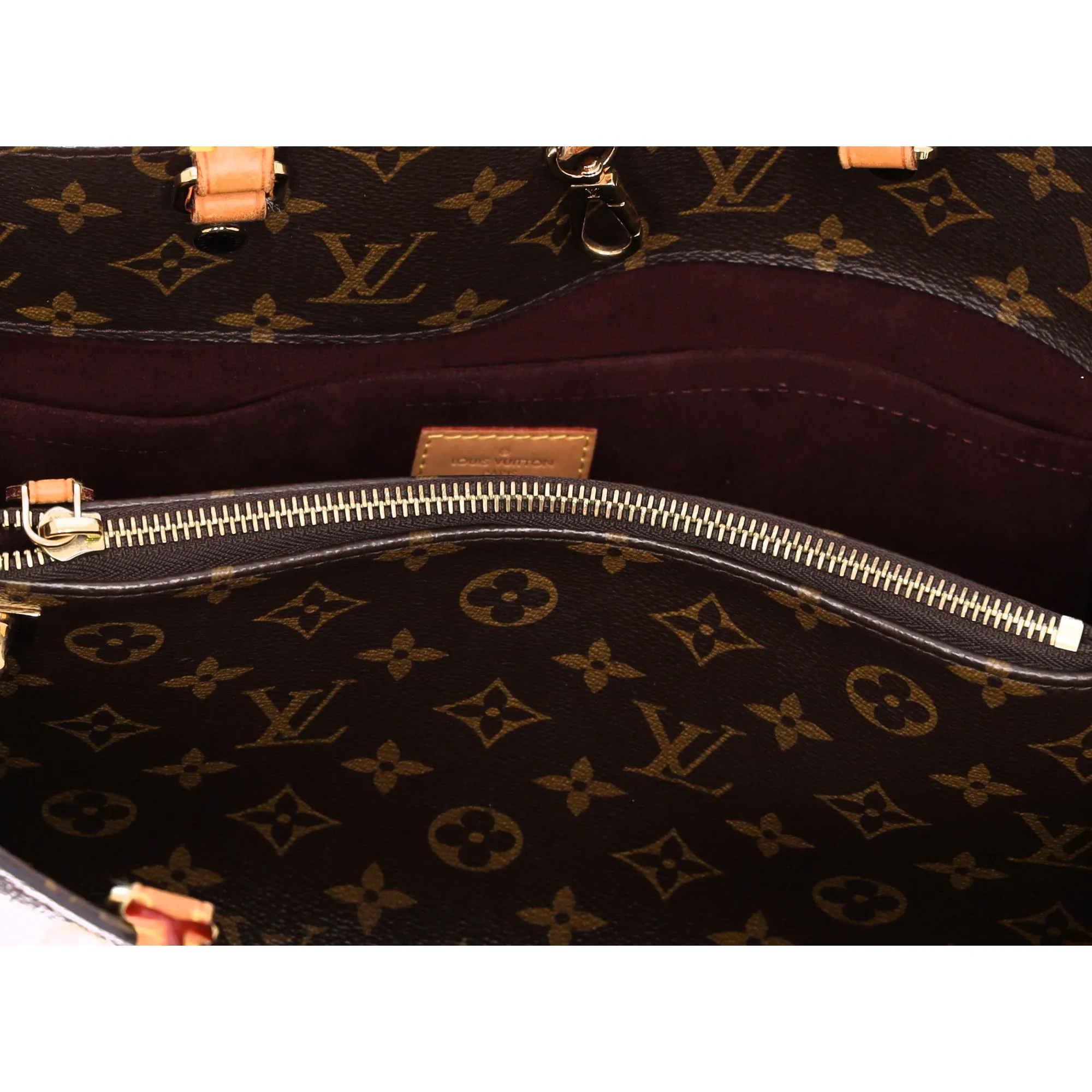 Louis Vuitton Montaigne GM Satchel Brown Monogram Top Handle Handbag M41067 sold by Gaby's Bags product image thumbnail 3