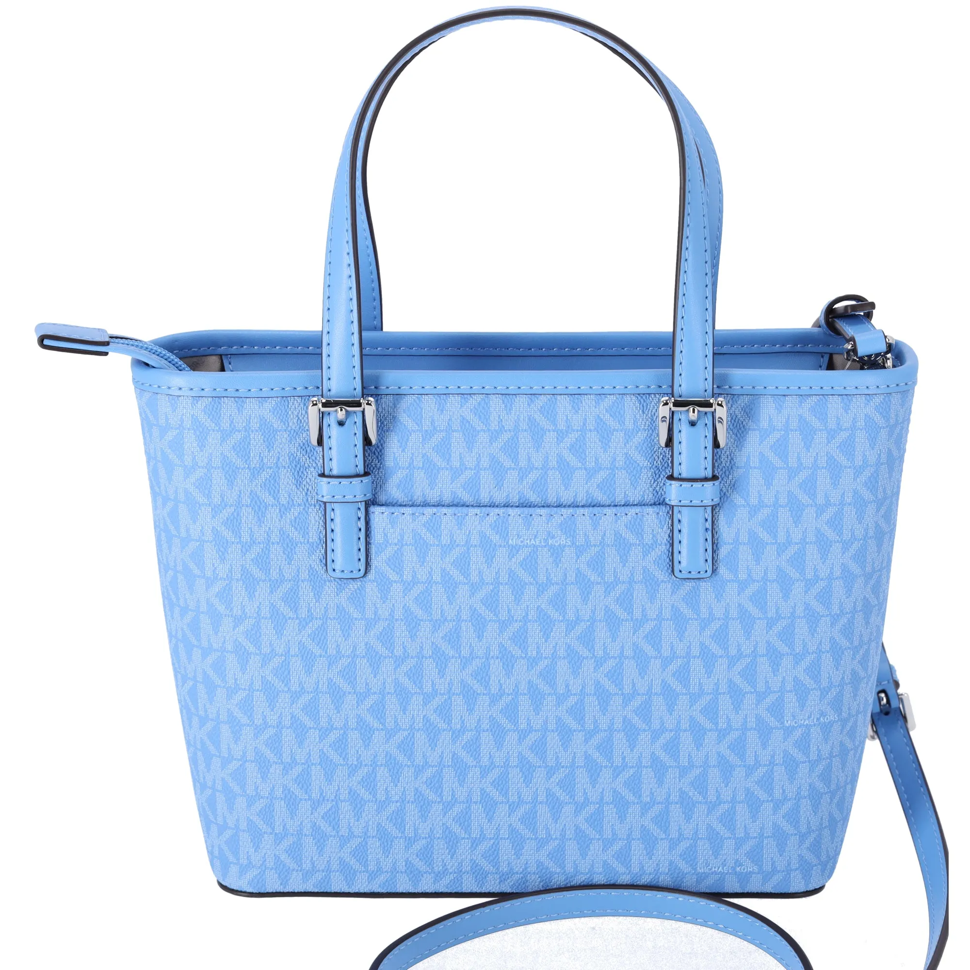 Michael Kors Jet Set XS Carryall Tote Crossbody South Pacific Blue MK Signature sold by Gaby's Bags product image thumbnail 3