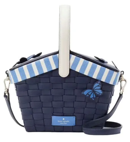 Kate Spade Novelty Butterfly Flutter Fly Picnic Basket Bag