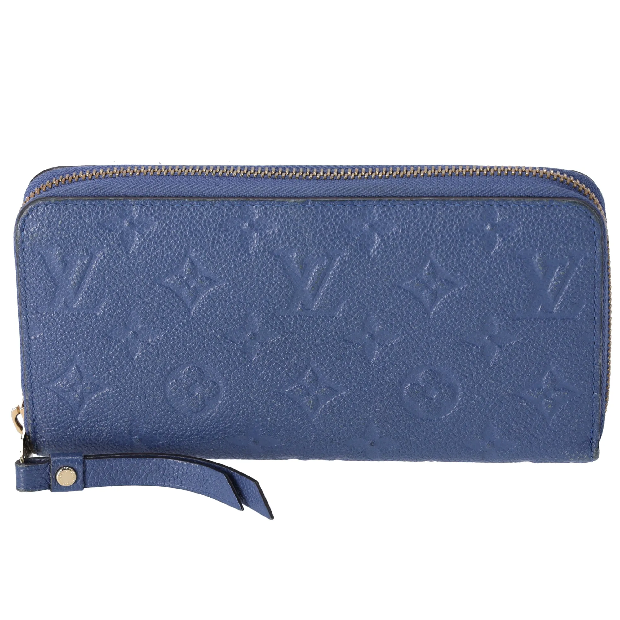 Louis Vuitton Zippy Wallet Monogram Empreinte Long Wallet M41857 Denim Blue sold by Gaby's Bags