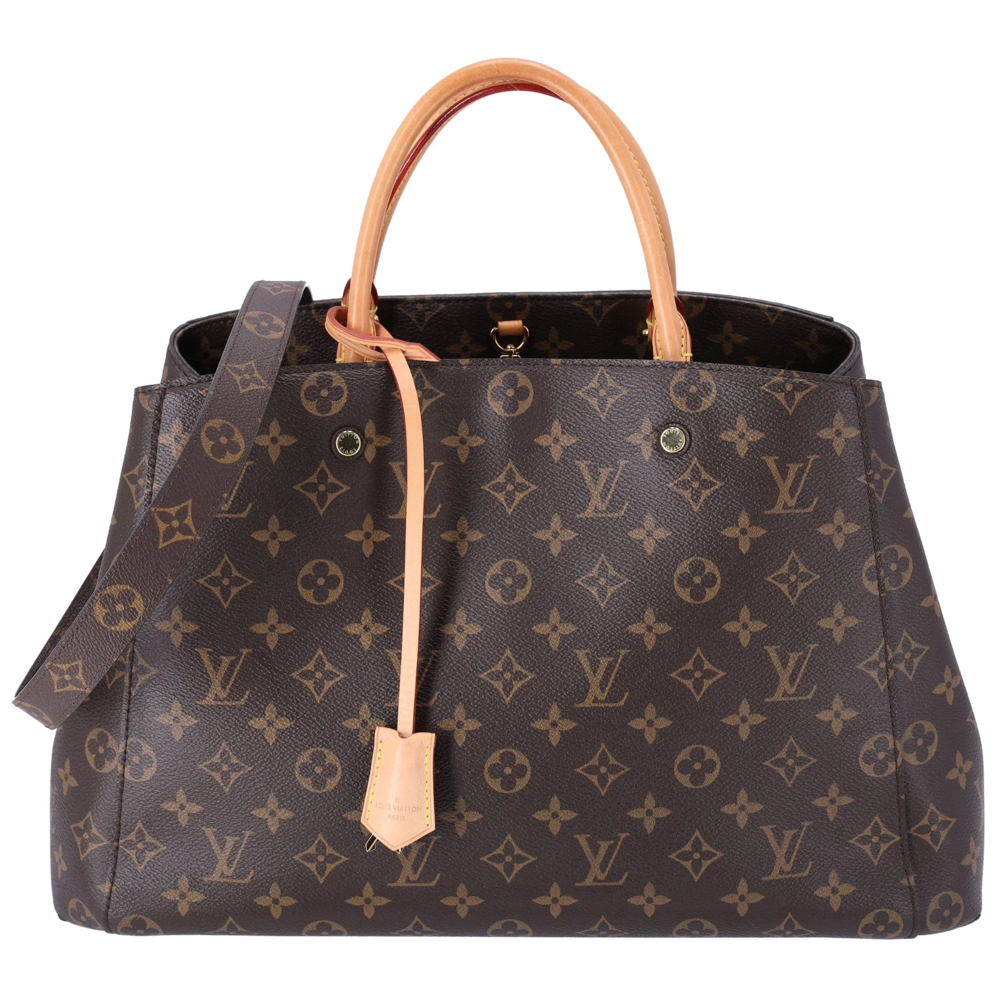 Louis Vuitton Montaigne GM Satchel Brown Monogram Top Handle