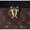 Louis Vuitton One Handle Flap Bag MM Monogram Handbag M43125 Brown Black sold by Gaby's Bags