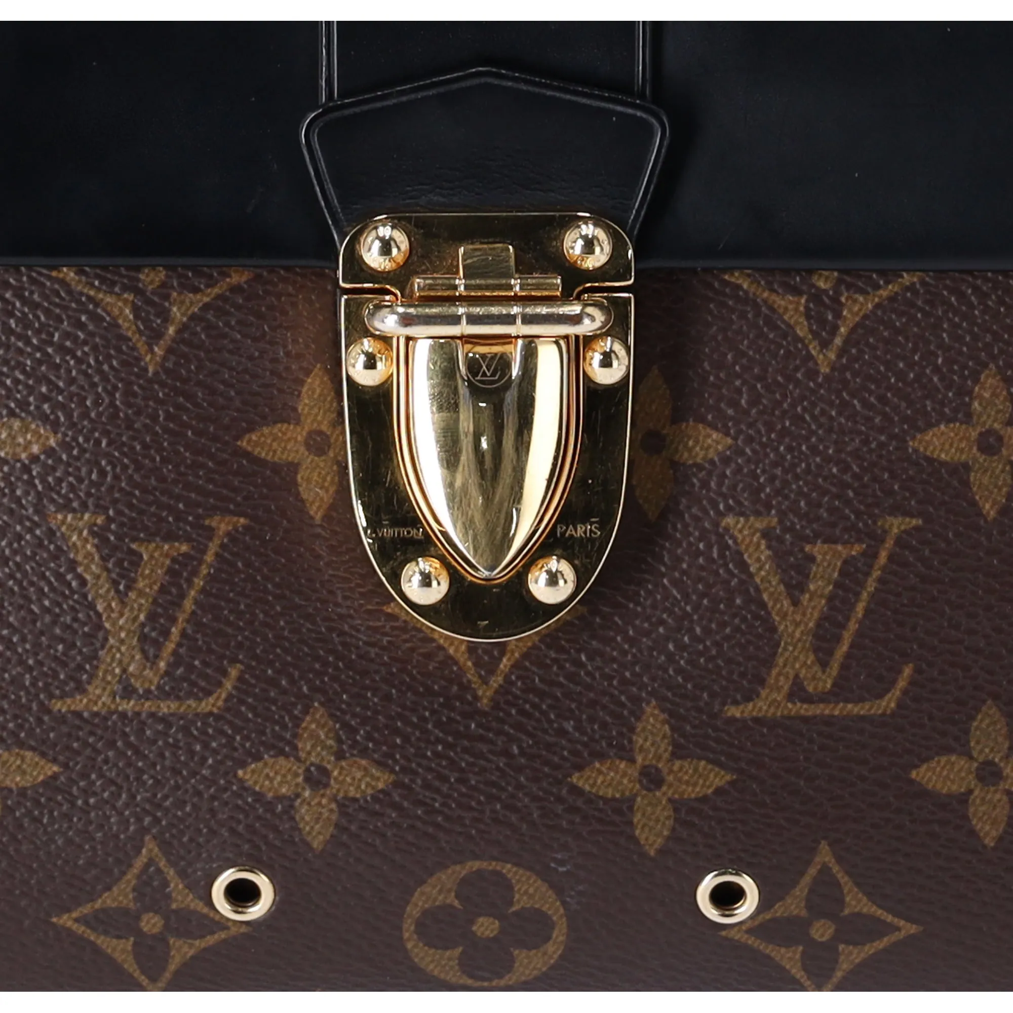 Louis Vuitton One Handle Flap Bag MM Monogram Handbag M43125 Brown Black sold by Gaby's Bags product image thumbnail 5