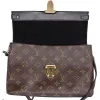 Louis Vuitton One Handle Flap Bag MM Monogram Handbag M43125 Brown Black sold by Gaby's Bags