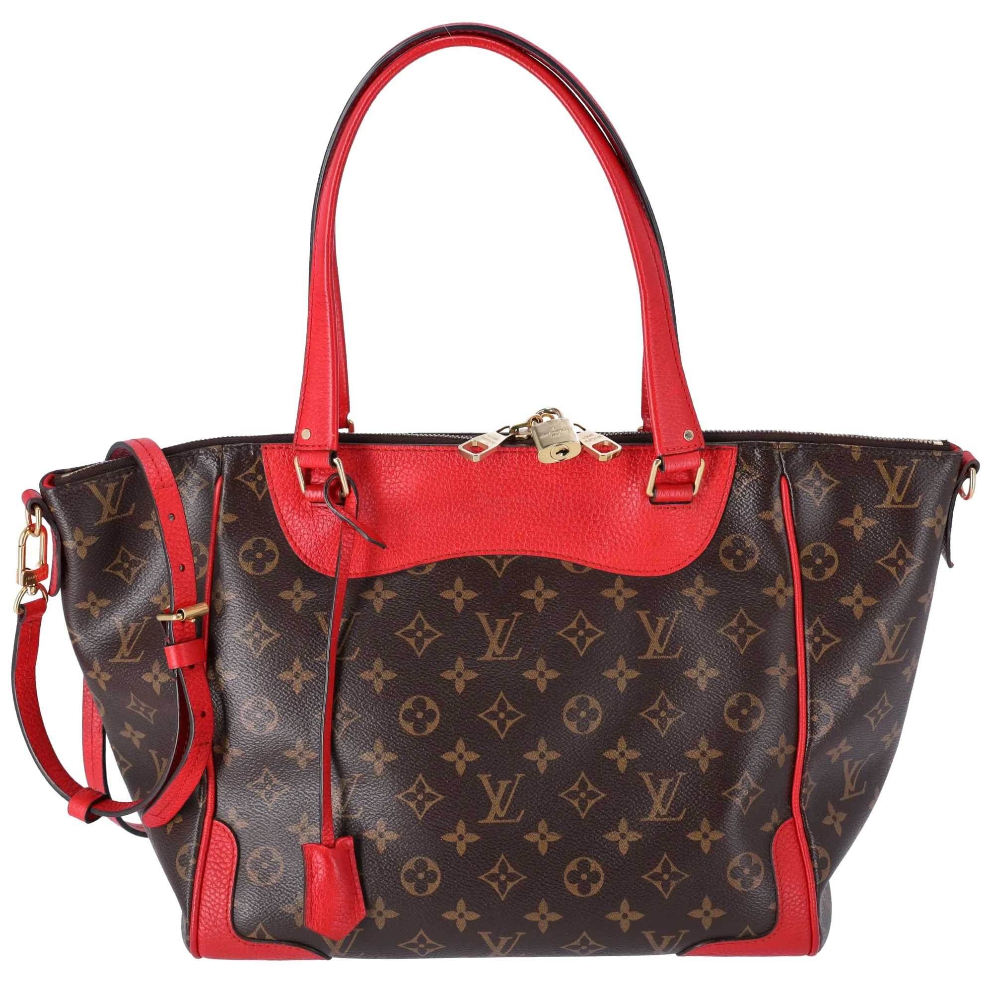 Louis Vuitton Estrela Monogram Handbag M51193 Coquelicot Brown Red Tote sold by Gaby's Bags product image thumbnail 2